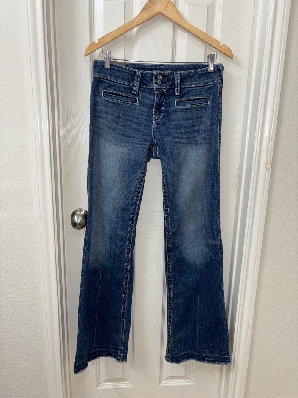 Ariat Dark Blue Flare Jeans Trouser with Subtle Fade